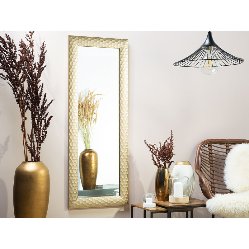 Ayan Flat Wall Mirror, Gold