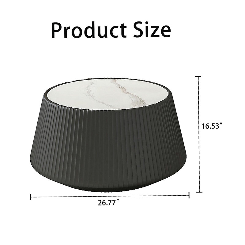 Table basse moderne en cuir fritté clair en forme de tasse en cuir pour meuble de salon (chaque plateau possède un motif gris unique)