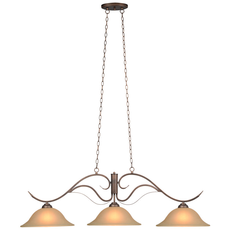 Cartersville 3 - Light Kitchen Island Dome Pendant By RAM Game Room, Oil Rubbed Bronze