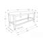 Banc, 42 po rectangulaire, rembourré, bois, transitionnel