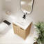 Meuble-lavabo 24 po avec lavabo en résine, deux portes, autoportant
