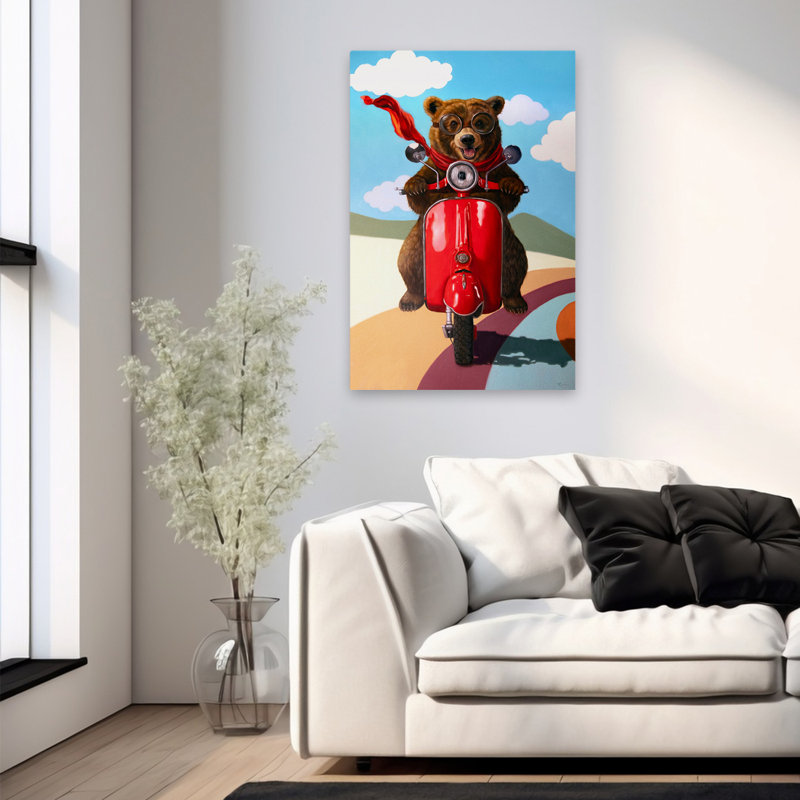 Happy Trails - Animaux fantaisistes, surréalisme urbain et pop, H 36 po x l 24 po