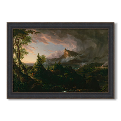 The Course of Empire: The Savage State, 1834-Thomas Cole-Custom Framed Canvas