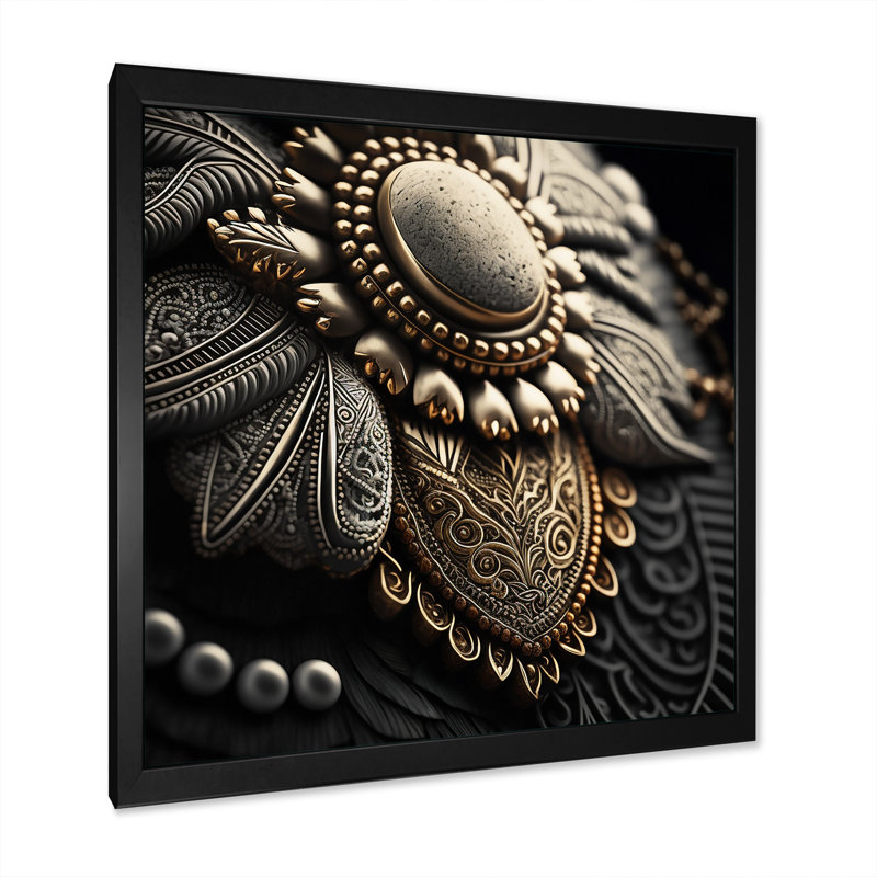 «Doreather Portrait Of A Boho Chic Woman III», reproduction sur toile, Cadre photo noir, H 16 po x l 16 po x P 1 po