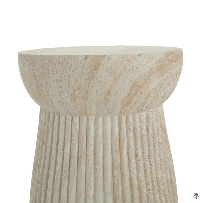 Table d'appoint d'extérieur en béton travertin