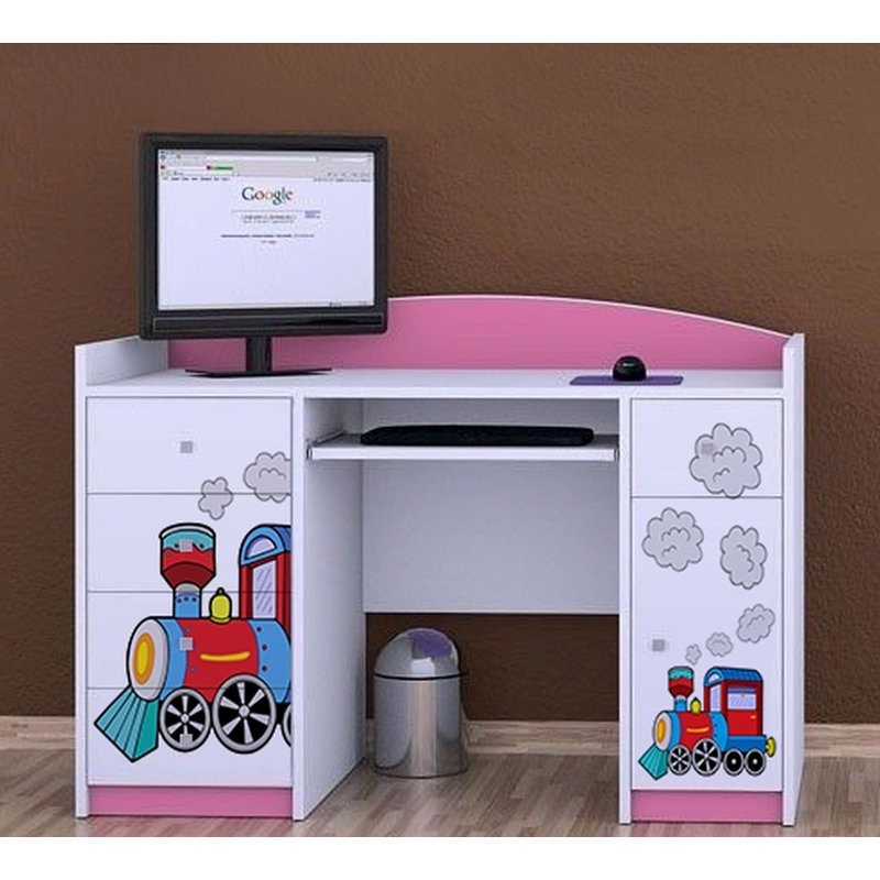 Sela 125cm Computer Desk, Pink