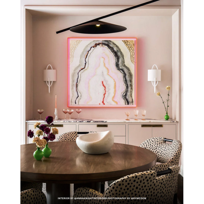 Cotton Candy Agate, White Wood, 60" H x 40" W
