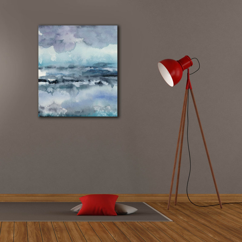 «Blue Tide 1» par Chariklia Zarris, art épique Graffiti, 26 po x 30 po