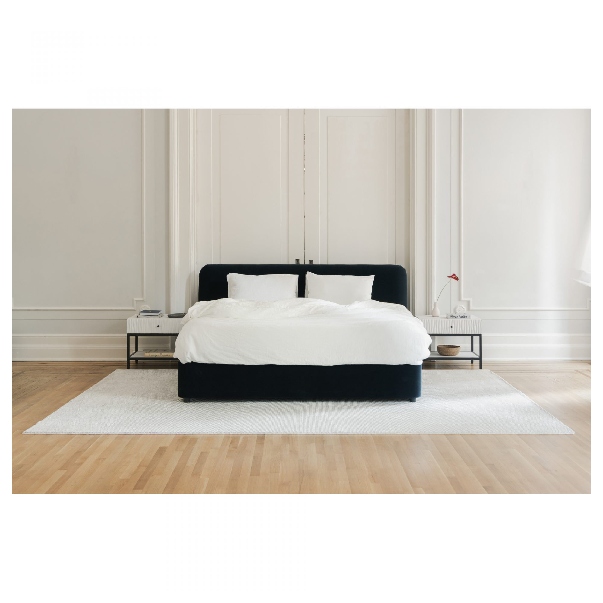 Crosby Upholstered Bed, Beige Basketweave, Queen