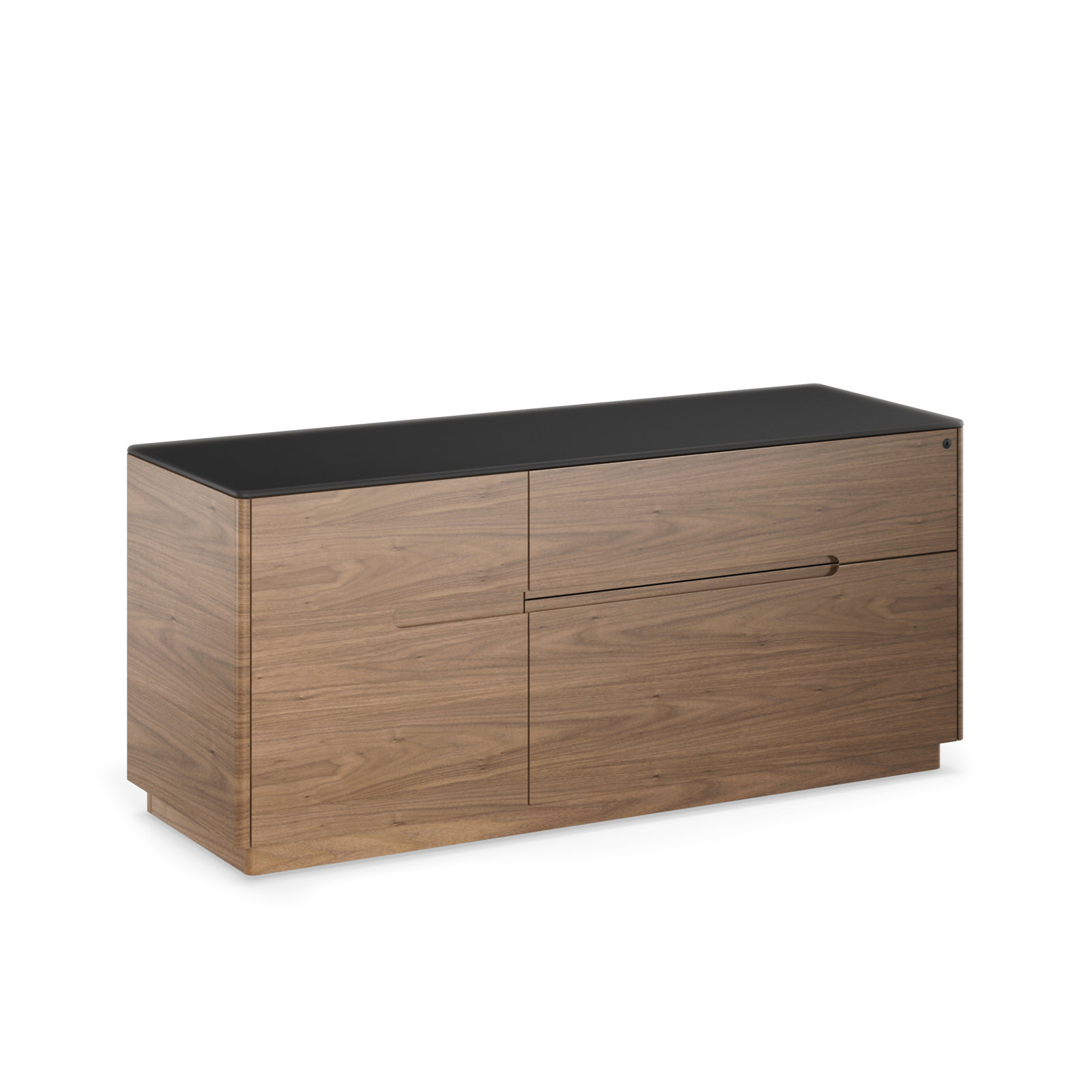 Luma 2 - Drawer Vertical File Cabinet, Walnut/Black