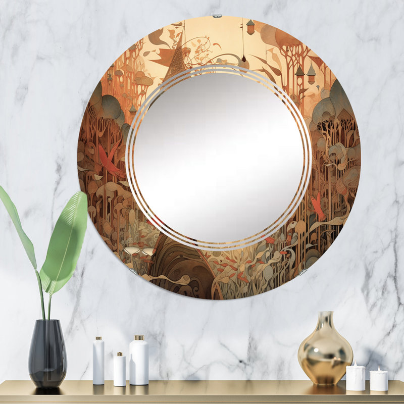 Magoria - Miroir mural moderne rond, 32 po x 32 po
