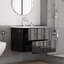 Meuble-lavabo mural moderne de 24 po avec lavabo en céramique et tiroirs doubles Alderidge