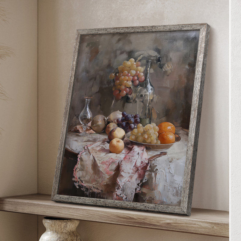 Reproduction encadrée FLORAL Series DCC XXIV - bois massif, H 21 po x l 17 po