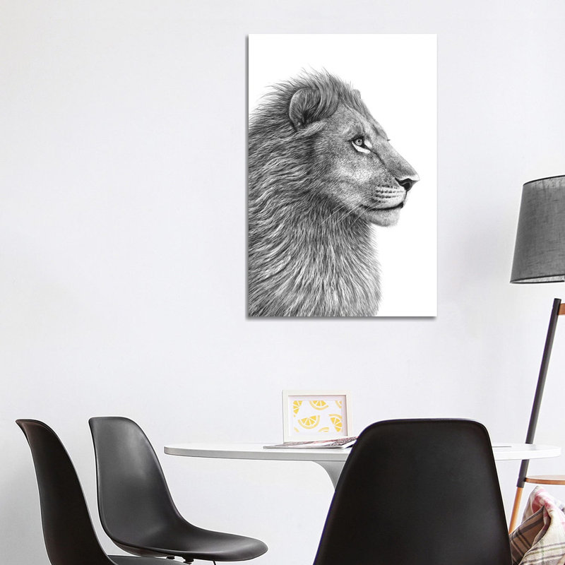 Lion 1 Piece Wrapped Canvas Painting, 101.6cm H x 66.04cm W x 1.905cm D