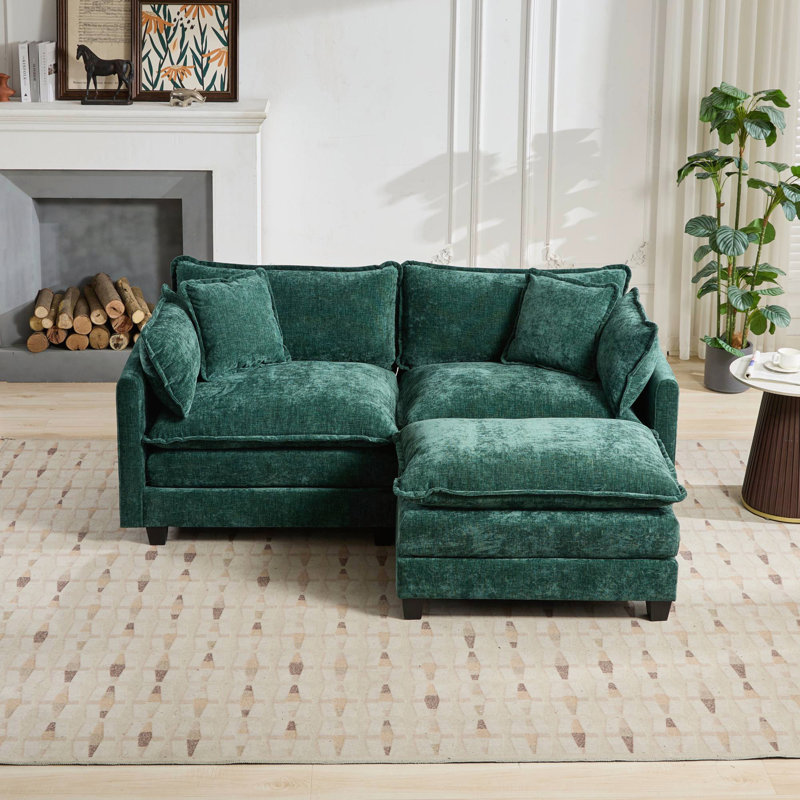 Canapé-lit Cloud pour salon, chambre à coucher, appartement, coussin double couche confortable, Vert