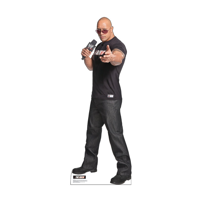 Life-Size WWE Superstar Cardboard Standup with Microphone