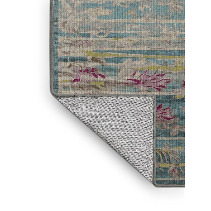 Machine Washable Gray Area Rug, Rectangle 3' x 5'