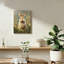 Lapin de Pâques vert avec cadre en bois massif, art mural, 24 x 16 po, décoration intérieure
