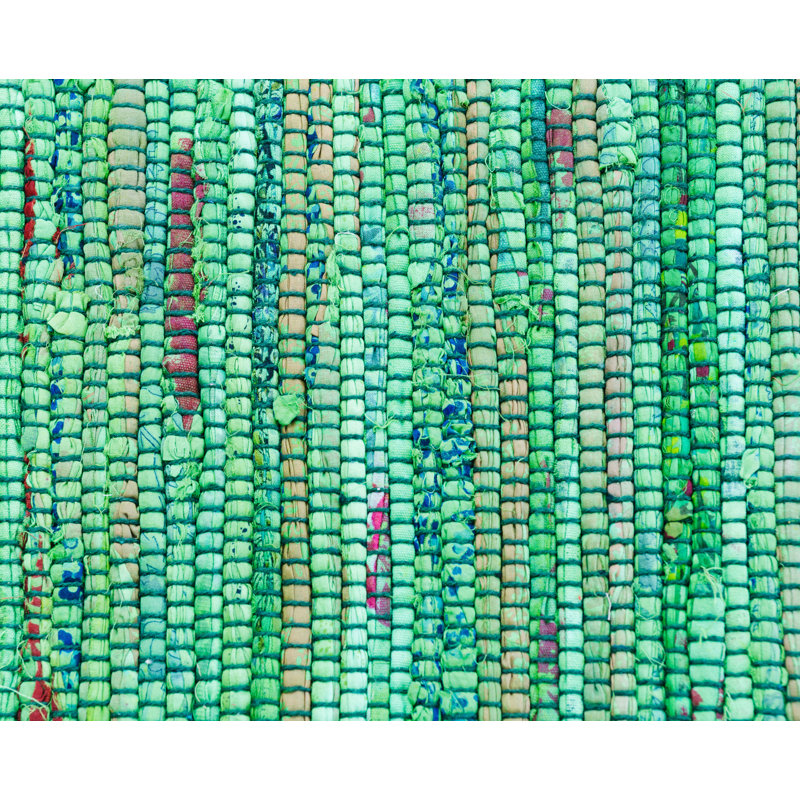 Cotton Abstract Indoor Rug, Rectangle 3' x 5'