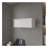 White Wall-Mounted Storage Cabinet with Adjustable Shelf, Engineered Wood Office Organizer