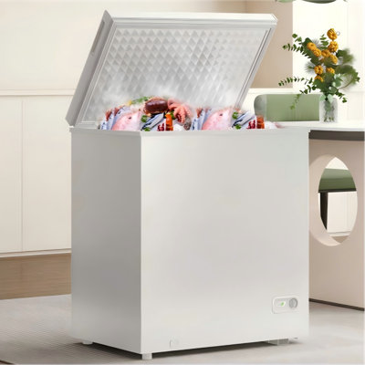 10.0 Cu Ft Chest Freezer, Top Open Door Deep Freezer With Adjustable Temp Control Quiet Operation, Energy Efficient, White