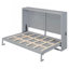 Lit escamotable double pleine grandeur, gris