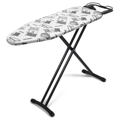 Planche à repasser avec housse résistante à la chaleur et coussin en feutre épais, pieds robustes et robustes