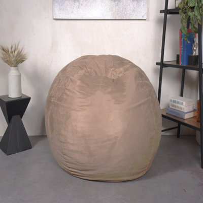Fauteuil à billes à mousse haute densité 5 pieds pour enfants et adultes, avec housse amovible en microsuède, lecture idéale et salon au sol pour chambre à coucher, Toscane