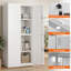 Armoire de rangement en métal 71 po, organisateur de rangement de garage avec portes verrouillables et tablettes réglables pour le bureau de l'atelier-1537573749