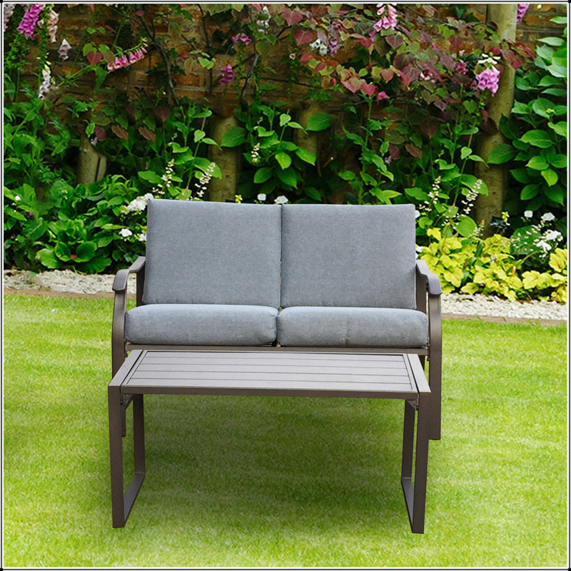 LOVESEAT AND TEAPOY  Mushroom B, Gris