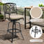 Tabouret de bar pivotant en aluminium pour l'extérieur 30 po avec coussin Sunbrella-1328892553