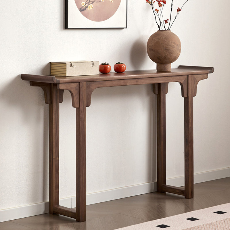 Console simple de style chinois, H 34,3 po x l 43,3 po x P 12,6 po