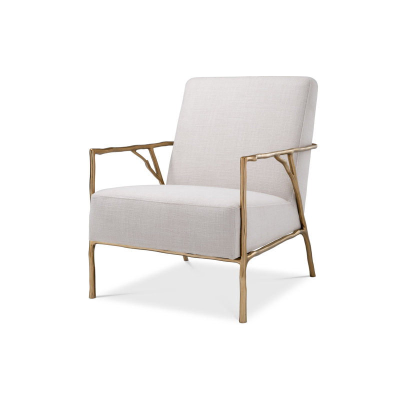 Antico Armchair, Panama Natural, Gold