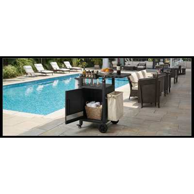 Chariot de barbecue 33,9 po avec abattant, chariot de bar extérieur en acier inoxydable et four à pizza sur roulettes avec armoire de rangement, support à épices et à papier pour barbecue, étanche