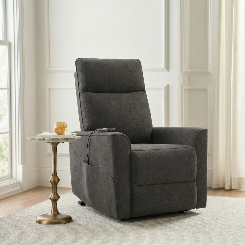 Fauteuil inclinable 29,2 po, Gris anthracite Elite / polyester