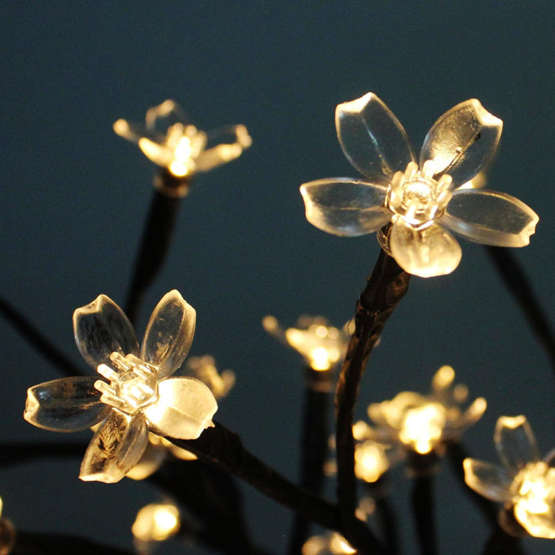 23-Inch Cherry Blossom LED Bonsai Tree Lamp with 90 Warm White Lights for Desk, Home, or Party Decor