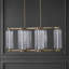 Lustre rectangulaire en verre et métal Cyndy