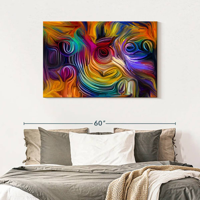 Avery Abstract Tropical Flowers, 30" H x 45" W