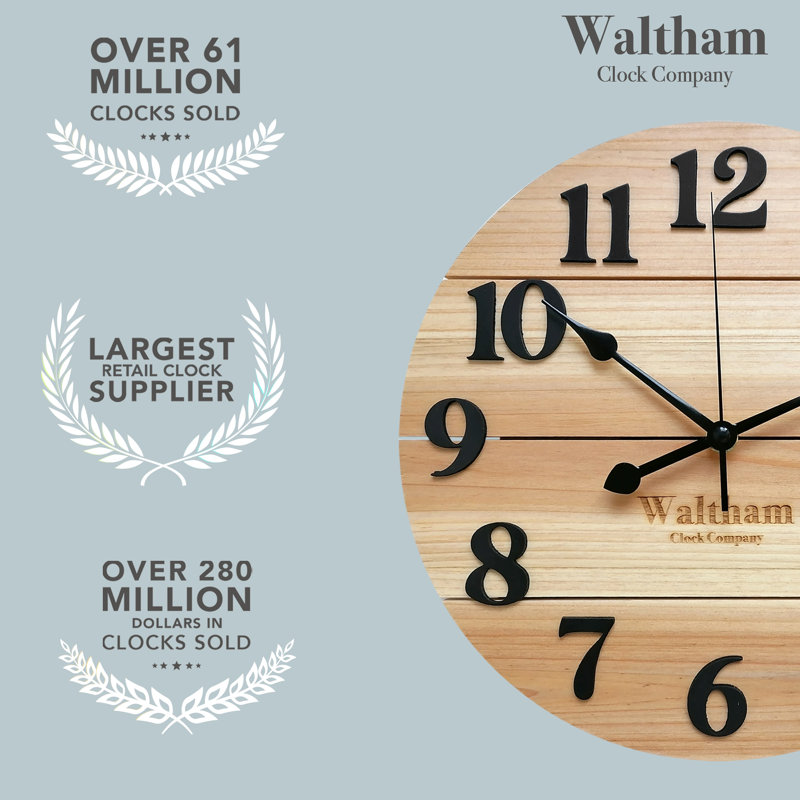 Sharp Waltham Wood Wall Clock