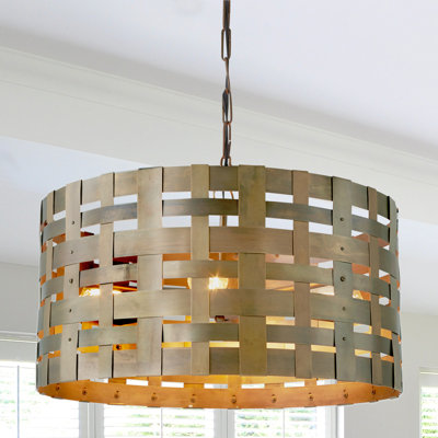  Lustre tambour 4 lumières