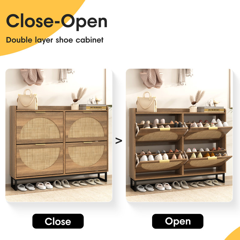 24 Pair Shoe Storage Cabinet | Organize Shoes Easily