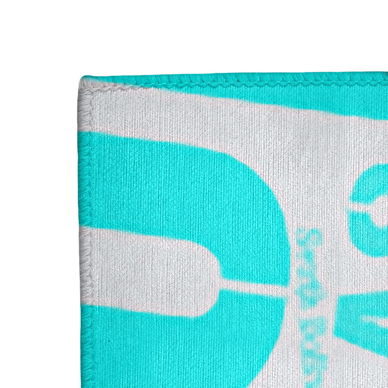 Tapis de zone cyan à tissage plat poils longs, Rectangle 3 pi x 5 pi