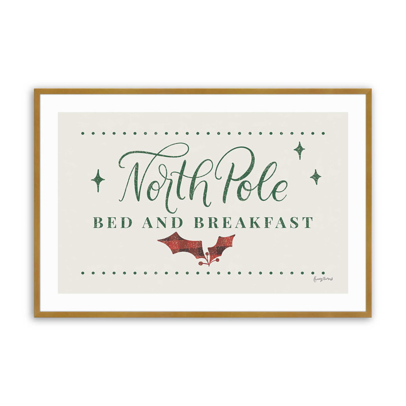 Imprimé de chambre d'hôte North Pole, Cadre doré poli, H 25,25 po x l 37,25 po