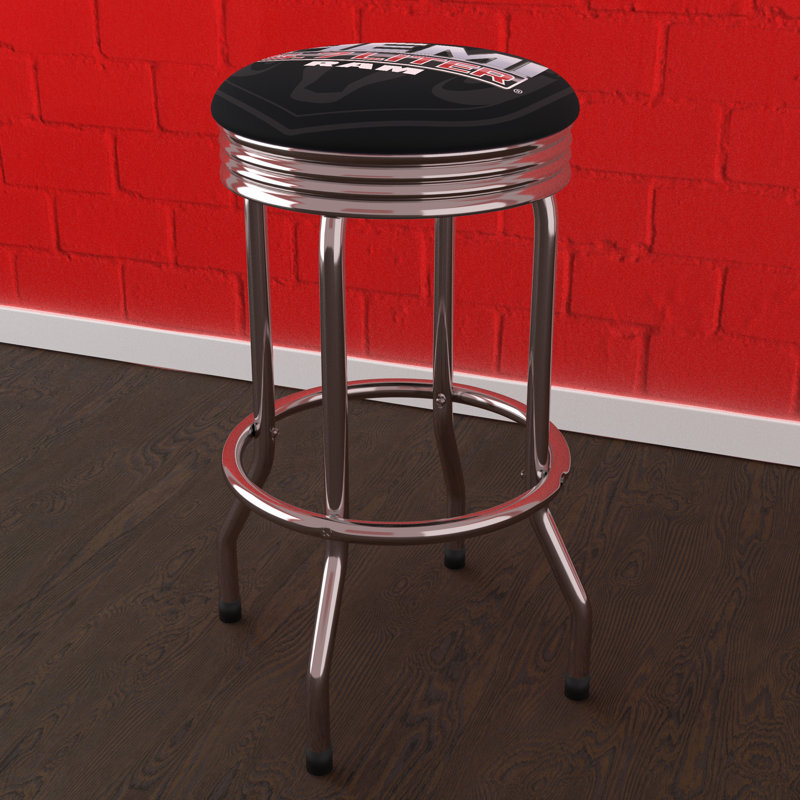 Tabouret pivotant non fini 31 po, Cadre noir / argent