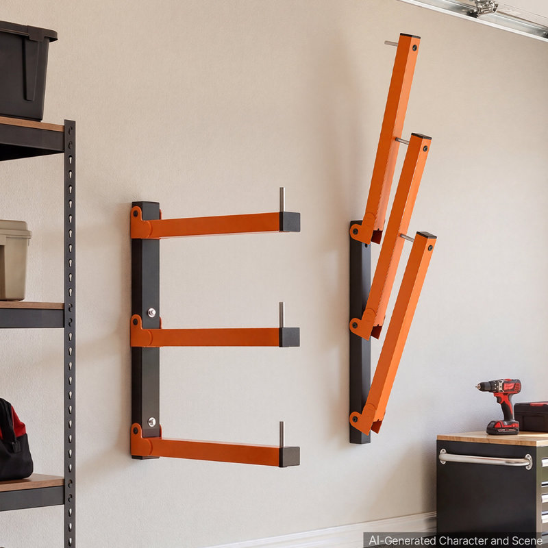 3 cm W Steel Wall Mounted Shelving Unit