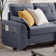 102.4" Wide Sofa with Storage Ottoman and Long Bench with Coffee Table