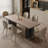 Modern simple rectangular solid wood slate tabletop-1051637088