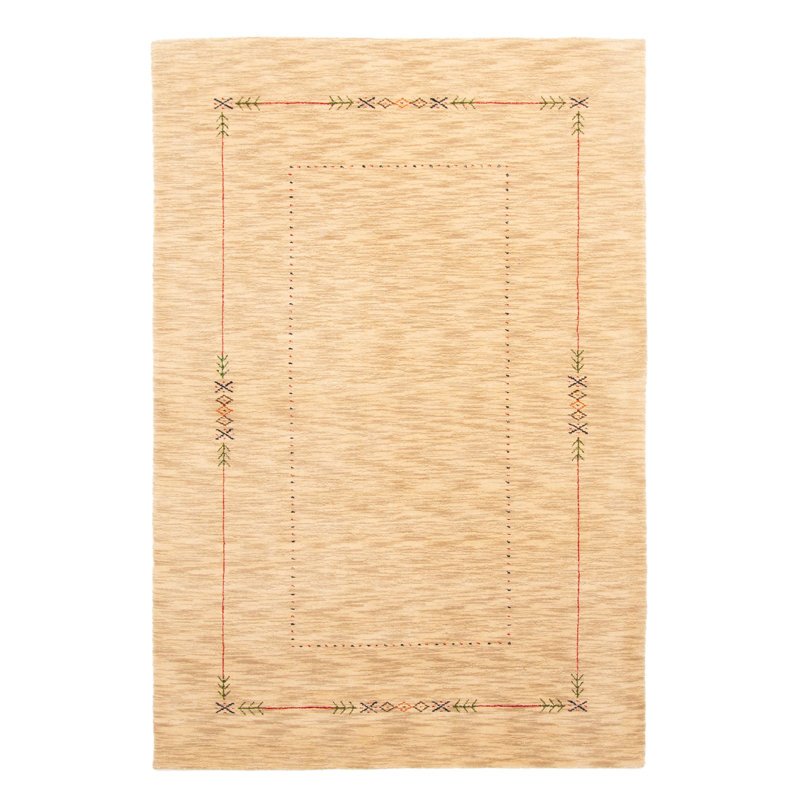 Tapis beige Kashkuli Gabbeh 4 pi 11 po x 7 pi 10 po