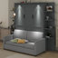 Grand lit escamotable avec canapé rembourré Annaleise-1085442484