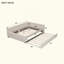 Lit plateforme tapissier avec port USB et lit gigogne simple